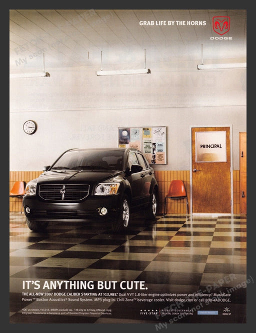 2006 Dodge Caliber in the Principal's Office Print Advertisement Ad