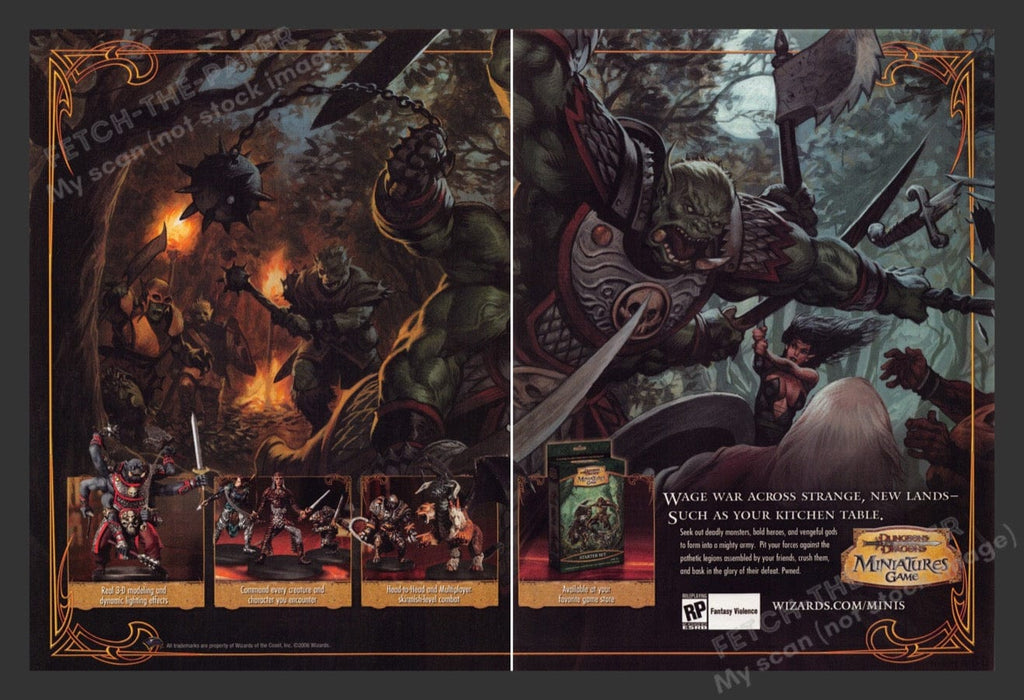 2006 Dungeons & Dragons Miniatures Game Print Advertisement (2 pgs)