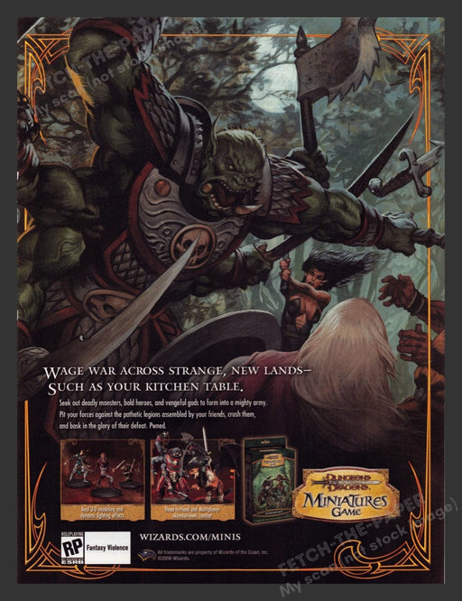 2006 Dungeons & Dragons Miniatures Game Print Advertisement