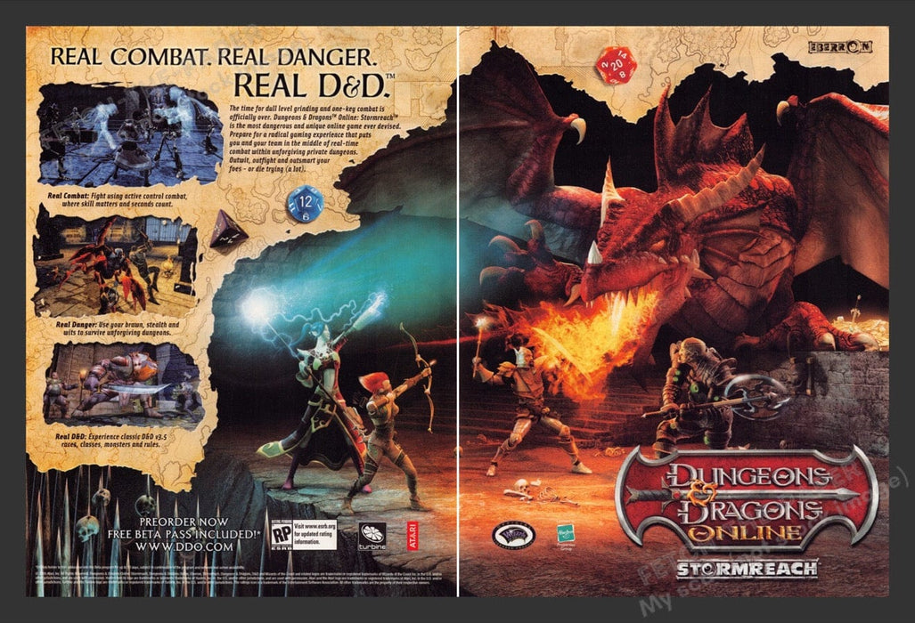 2006 Dungeons & Dragons Online Stormreach Video Game Print Advertisement (2 pgs)