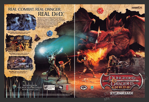 2006 Dungeons & Dragons Online Stormreach Video Game Print Advertisement (2 pgs)