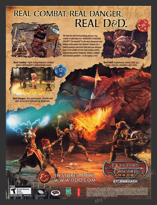 2006 Dungeons & Dragons: Stormreach Dragone Fire Video Game Print Advertisement