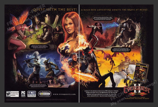 2006 EverQuest II: Echoes of Faydwer Video Game Print Advertisement (2 pgs)