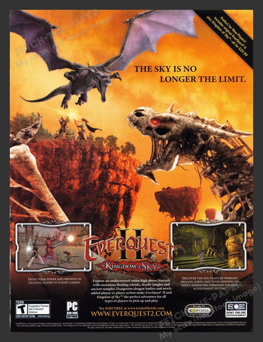 2006 EverQuest II: Kingdom of Sky Video Game Print Advertisement