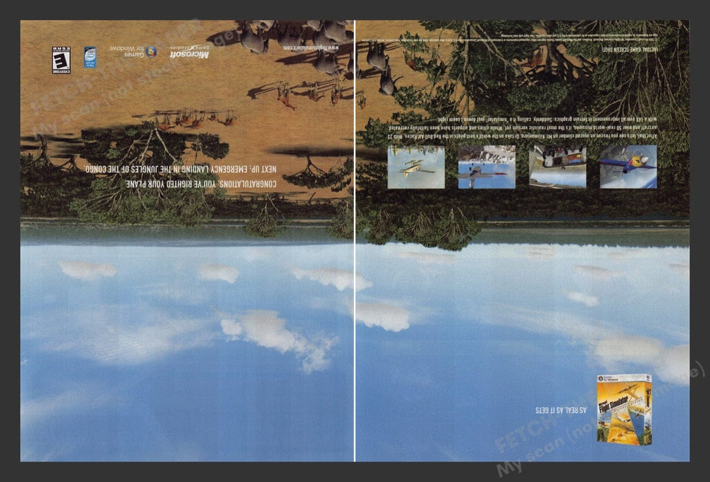 2006 Flight Simulator X: Deluxe Edition Video Game Print Advertisement (2 pgs)