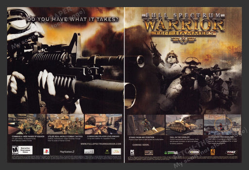 2006 Full Spectrum Warrior: Ten Hammers Game Print Advertisement (2 pgs)