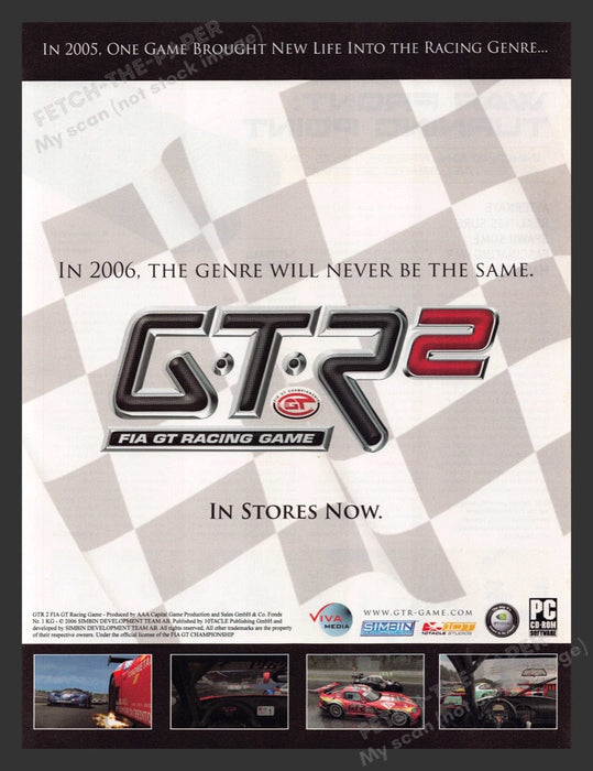 2006 GTR 2 FIA GT Racing Video Game Print Advertisement