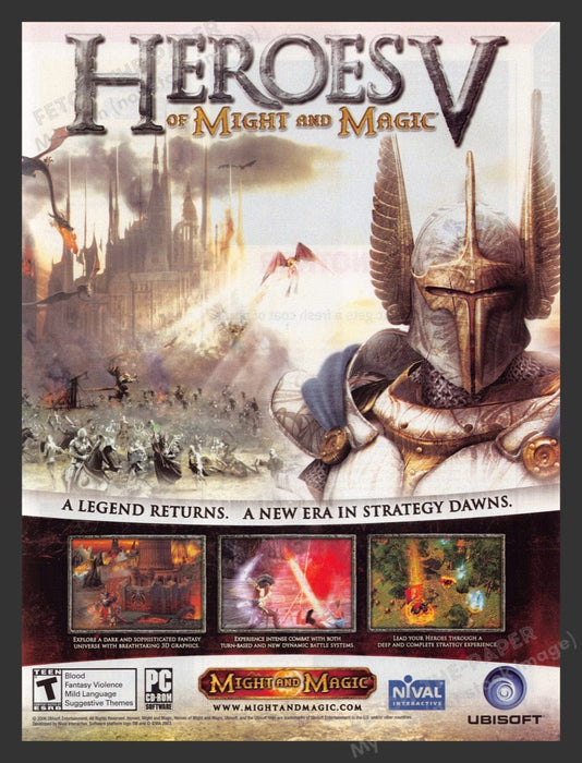 2006 Heroes of Might and Magic V Video Game Print Advertisement