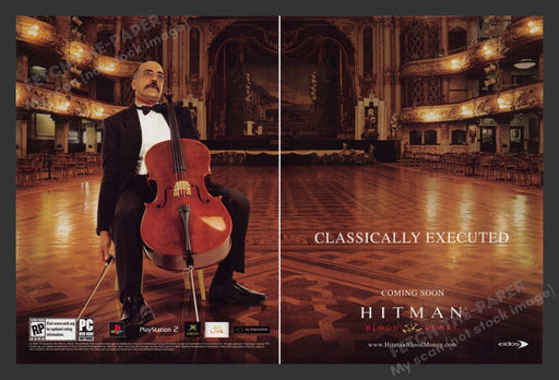 2006 Hitman: Blood Money "Clasically Executed" Video Game Print Ad (2pgs)