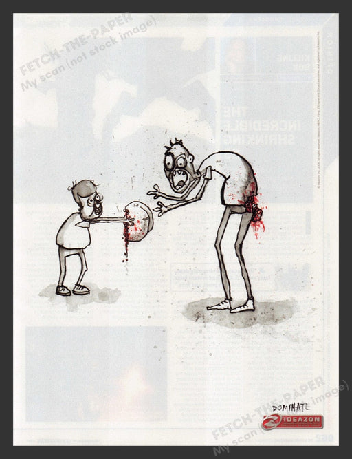 2006 Ideazon "Dominate" Chopped off butt Video Game Print Advertisement