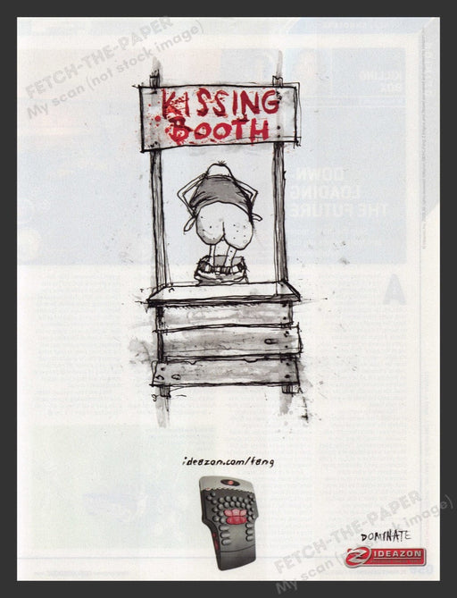 2006 Ideazon "Kissing Booth" Bare Butt Video Game Print Advertisement