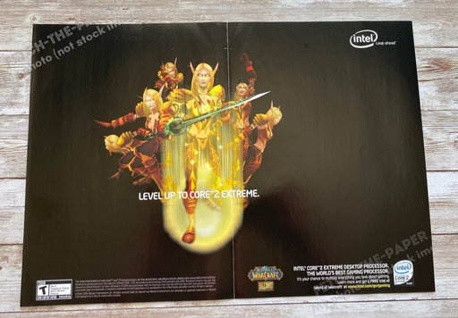 2006 Intel Core2 Extreme World of Warcraft FoldOut 10.5" x 15" Video Game Poster Fetch the Paper!