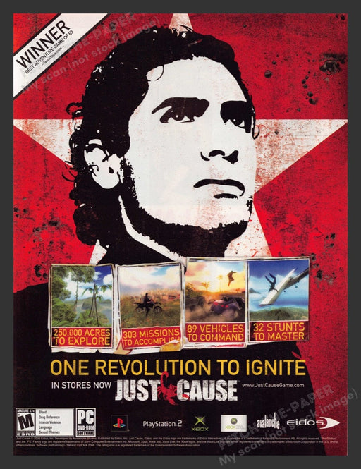 2006 Just Cause "One Revolution to Ignite" Video Game Print Advertisement