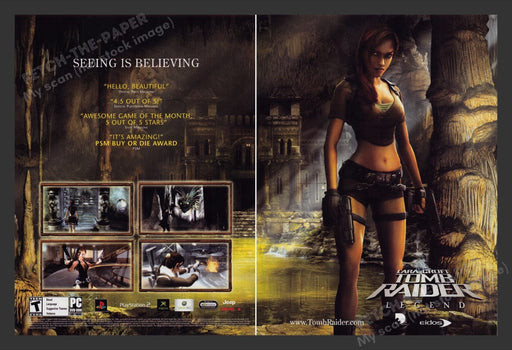 2006 Lara Croft Tomb Raider: Legend Video Game Print Advertisement (2 pgs)