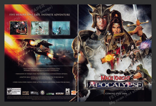 2006 Mage Knight: Apocalypse Video Game Print Advertisement (2 pgs)