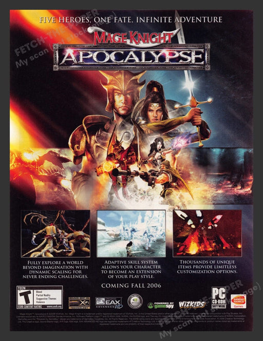 2006 Mage Knight: Apocalypse Video Game Print Advertisement