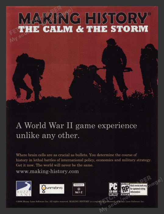 2006 Making History WWII Video Game Print Advertisement
