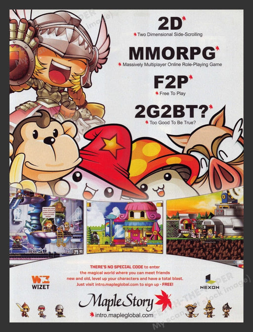 2006 Maple Story Korean Anime Video Game Print Advertisement Fetch the Paper!