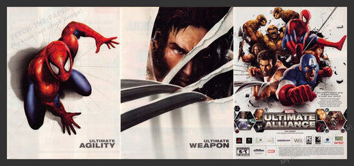 2006 Marvel Ultimate Alliance Video Game Print Ad 3 pages Fetch the Paper!