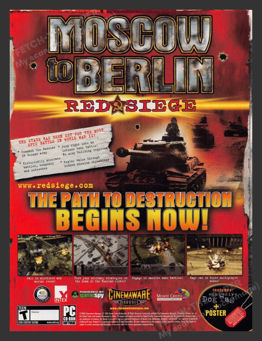 2006 Moscow to Berlin: Red Siege Video Game Print Advertisement
