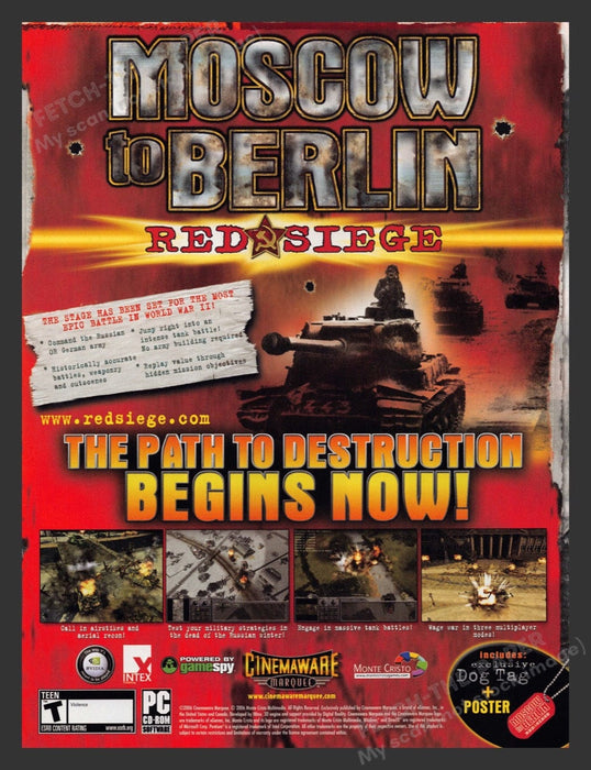 2006 Moscow to Berlin: Red Siege Video Game Print Advertisement