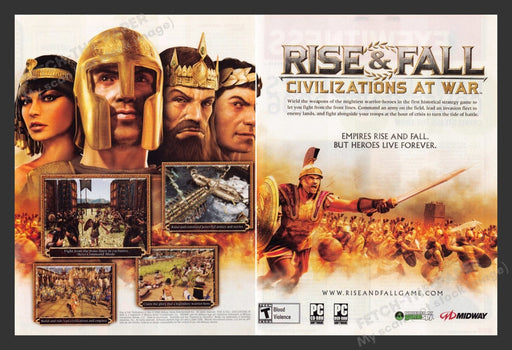 2006 Rise & Fall: Civilizations at War Video Game Print Advertisement (2 pgs)