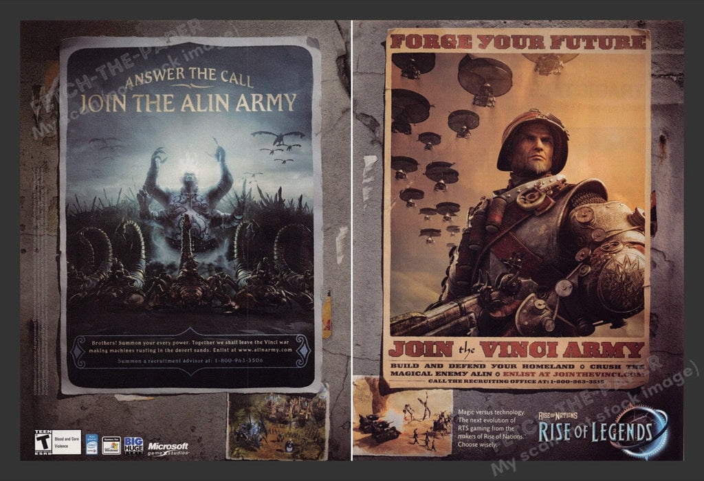 2006 Rise of Nations: Rise of Legends Video Game Print Advertisement (2 pgs)
