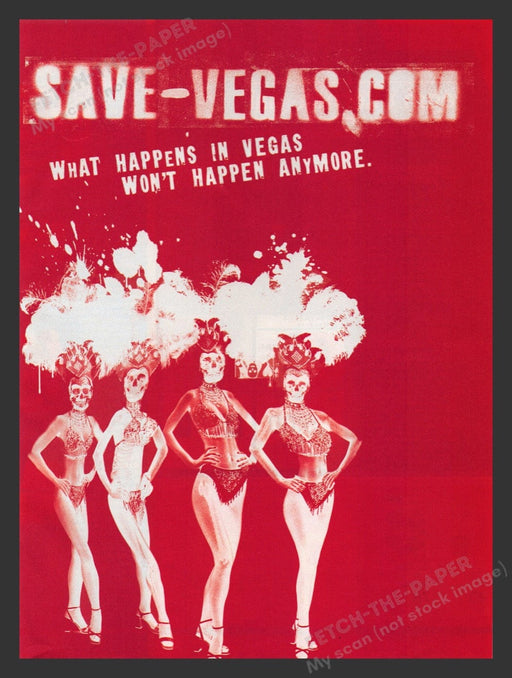 2006 Save-Vegas "What happens in Vegas won't happen anymore" Video Game Print Ad Fetch the Paper!