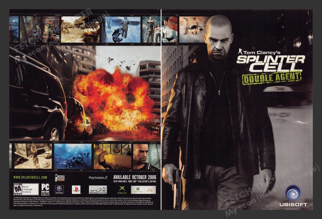 2006 Splinter Cell: Double Agent Video Game Print Advertisement (2 pgs)