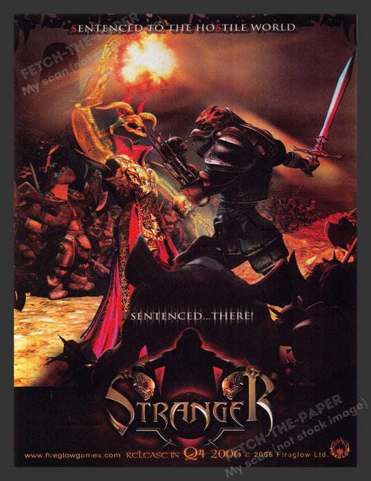 2006 Stranger "Sentenced...there!" Video Game Print Advertisement