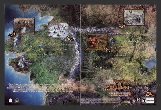 2006 The Battle for Middle Earth II Video Game Print Advertisement (2 pgs)