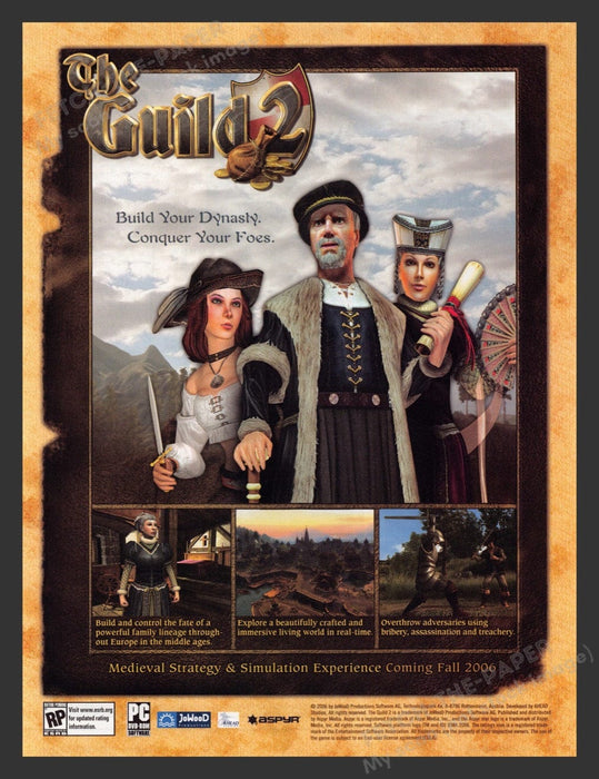 2006 The Guild 2 Video Game Print Advertisement