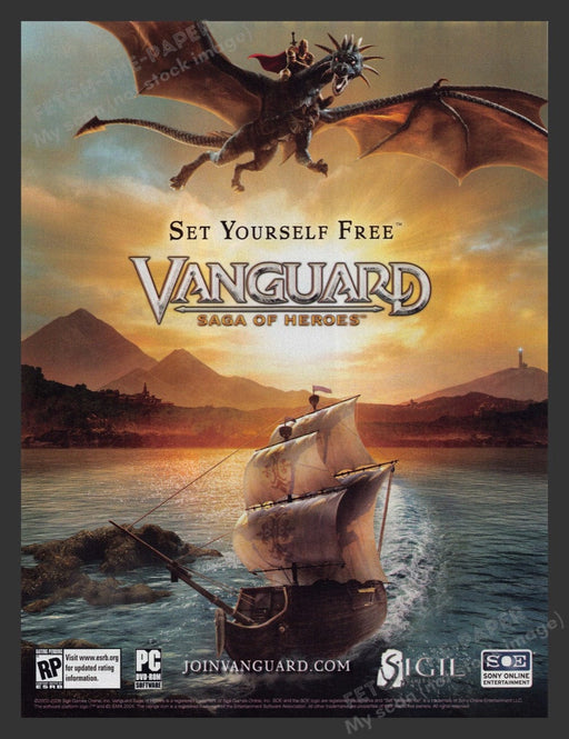 2006 Vanguard: Saga of Heroes Dragon & Ship Video Game Print Advertisement