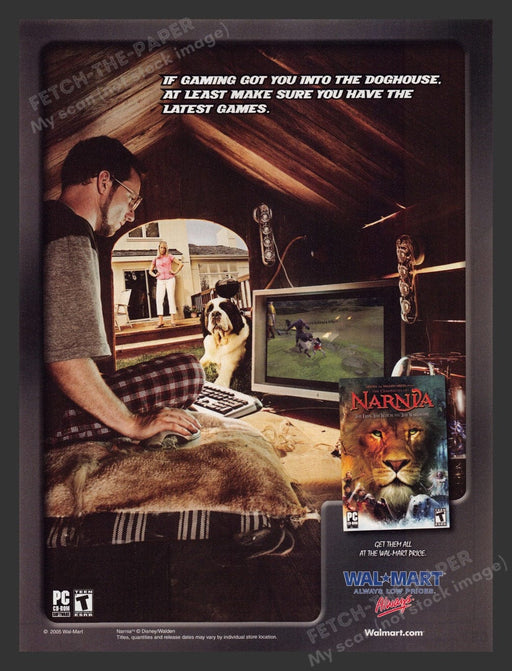 2006 Wal-mart "In the dog house" Video Game Print Advertisement
