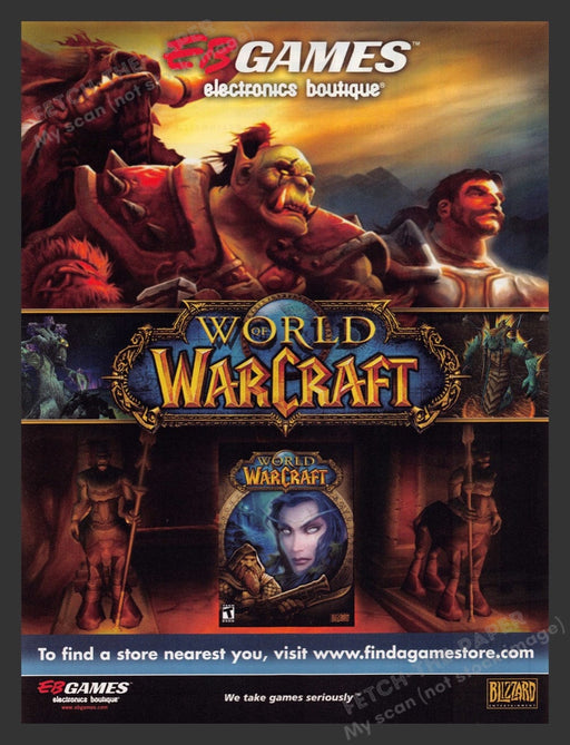2006 World of Warcraft Electronics Boutique Video Game Print Advertisement