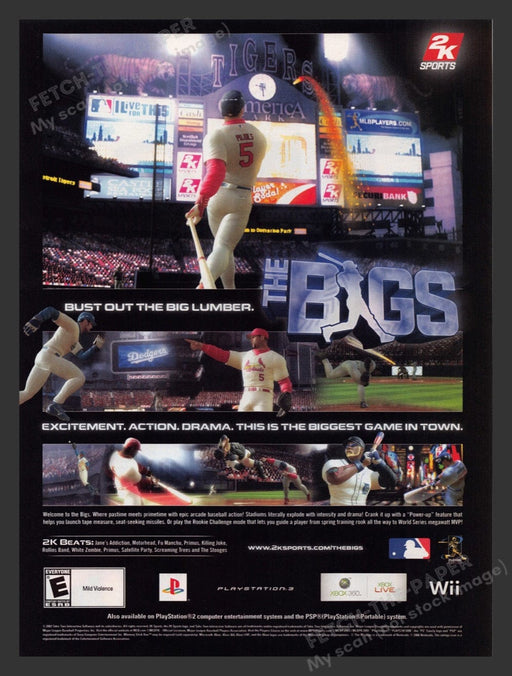 2007 2K Sports The Bigs Video Game Print Advertisement