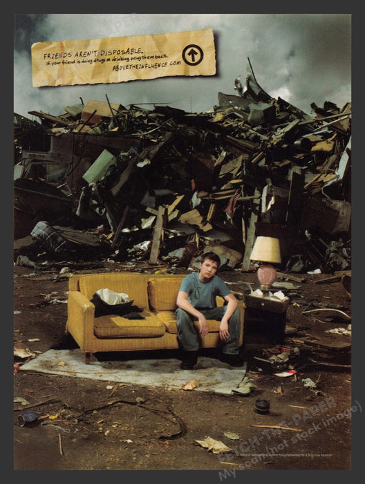 2007 Above the Influence Anti-Drug Campaign Garbage Dump Print Advertisement Ad