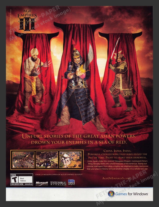 2007 Age of Empires III: Asian Dynasties Video Game Print Advertisement