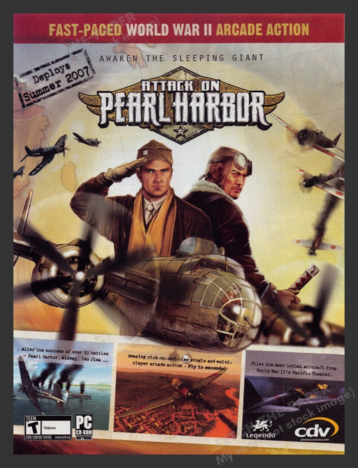 2007 Attack on Pearl Harbor Video Game Print Advertisement