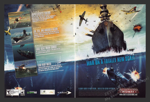 2007 Battlestations: Midway Video Game Print Advertisement (2 pgs)
