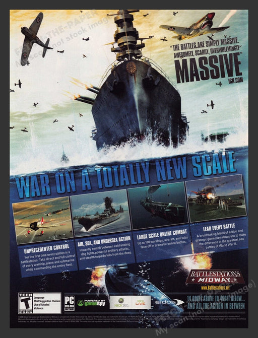 2007 Battlestations: Midway Video Game Print Advertisement