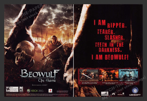 2007 Beowulf: The Game Video Game Print Advertisement (2 pgs)