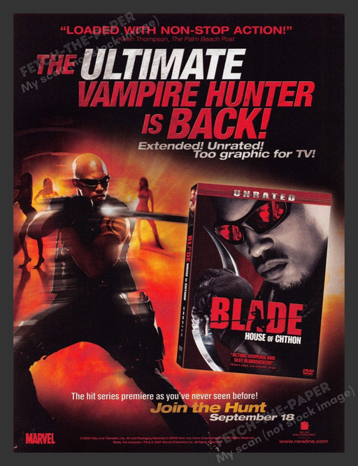 2007 Blade: House of Chthon Series Promo Release Print Advertisement Ad