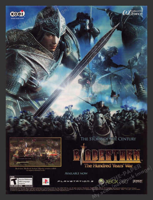 2007 Bladestorm: The Hundred Years' War Video Game Print Advertisement