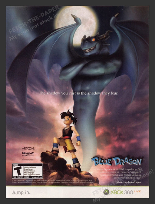 2007 Blue Dragon Video Game Print Advertisement