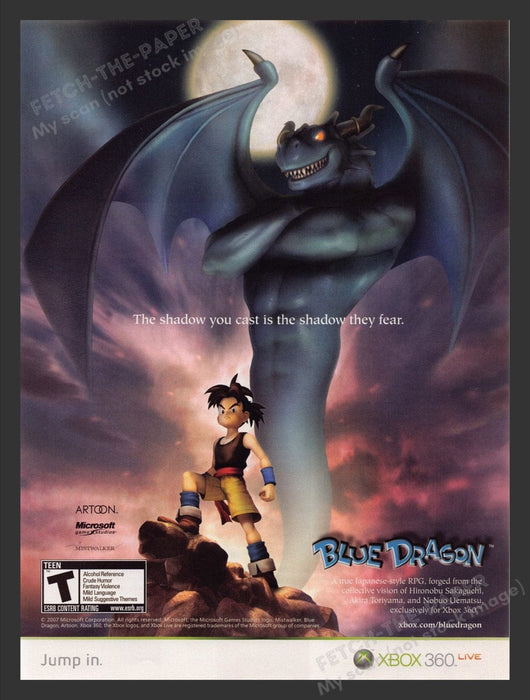 2007 Blue Dragon Video Game Print Advertisement