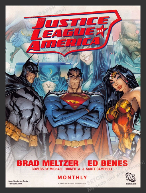 2007 DC Comics Justice League of America Print Advertisement