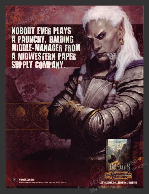 2007 Dungeons & Dragons Realms Trading Card Game Print Advertisement