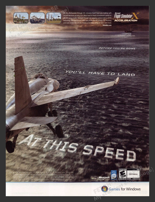 2007 Flight Simulator: Acceleration Video Game Print Advertisement