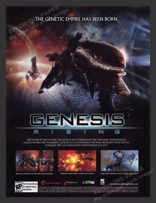 2007 Genesis Rising "Empire has been born" Video Game Print Advertisement